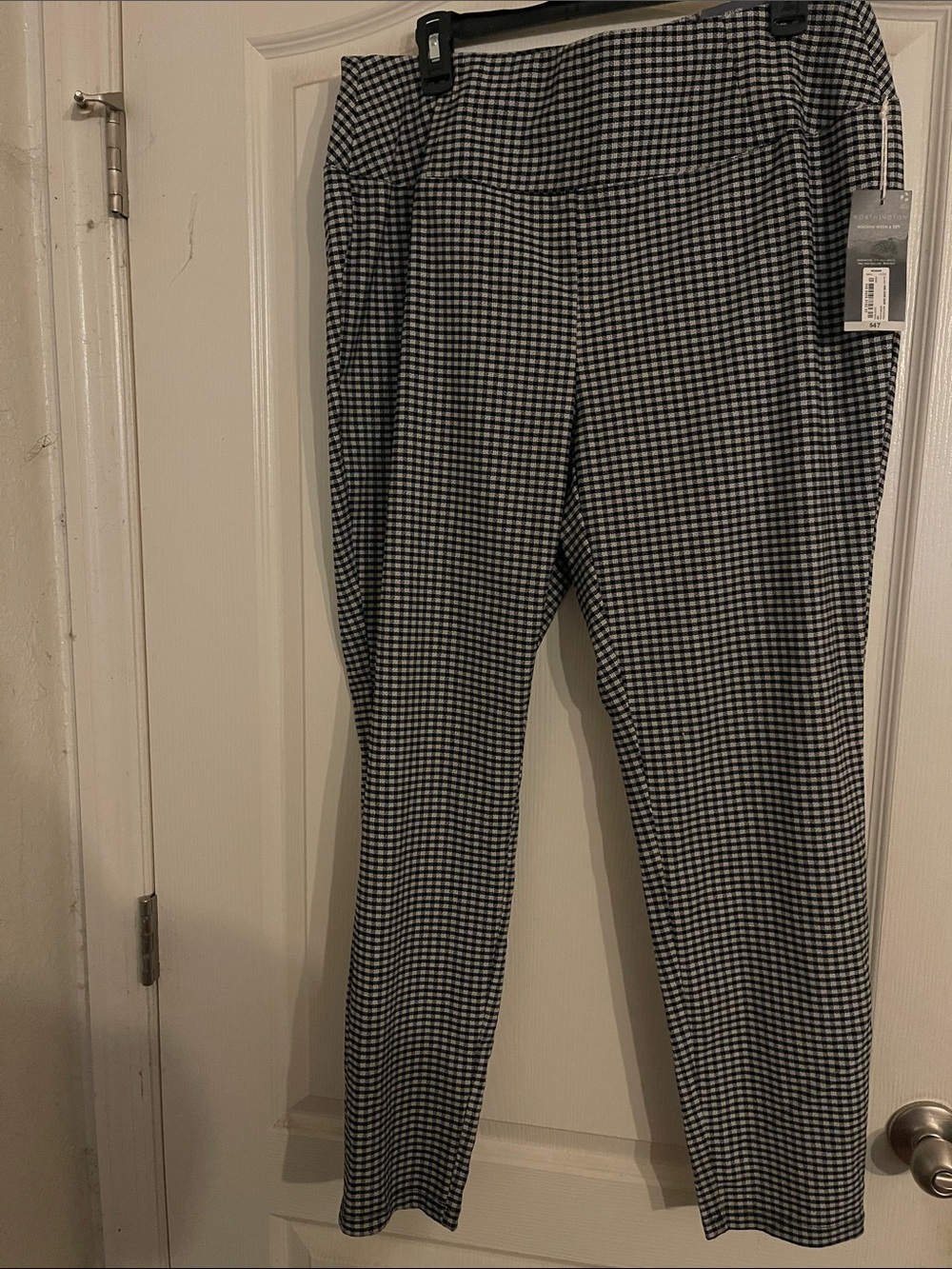 Worthington Black and White Gingham Dress Pants